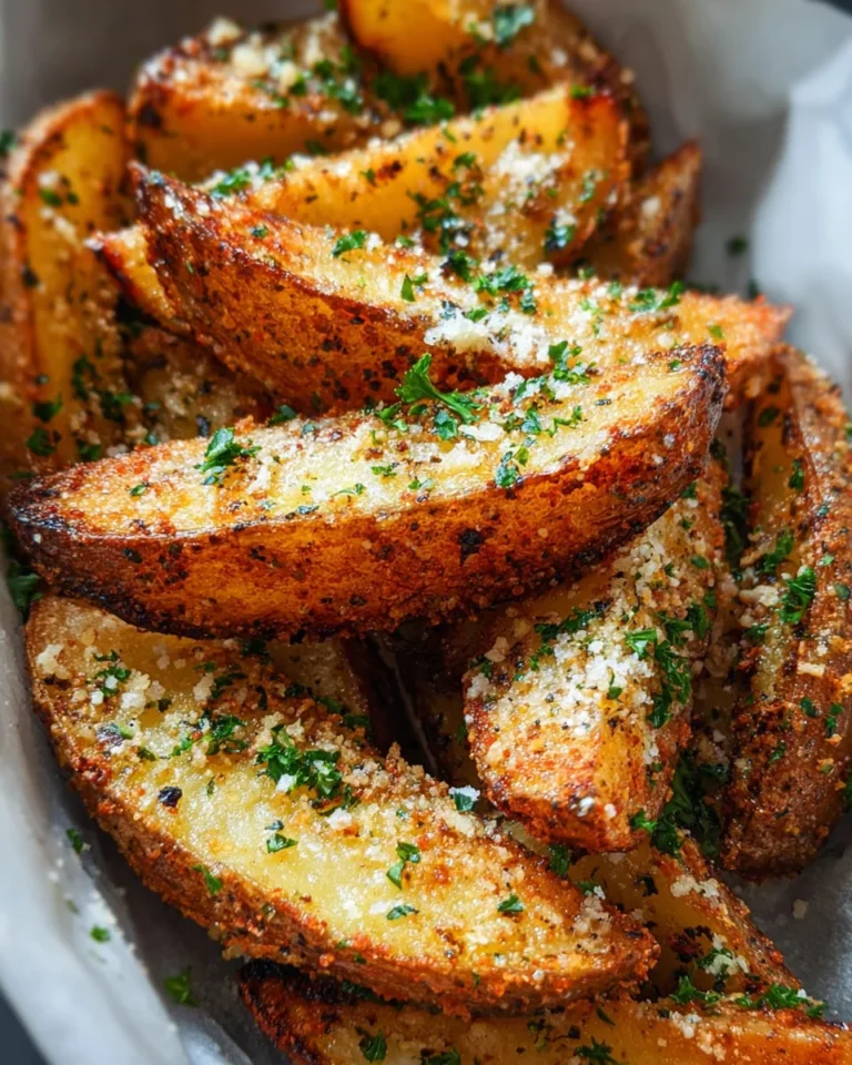 Baked Garlic Parmesan Potato Wedges