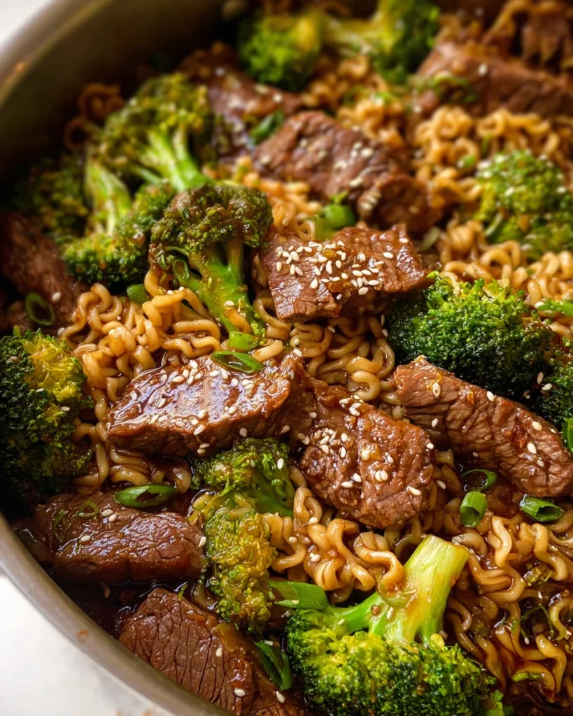 Beef and Broccoli Ramen Stir Fry