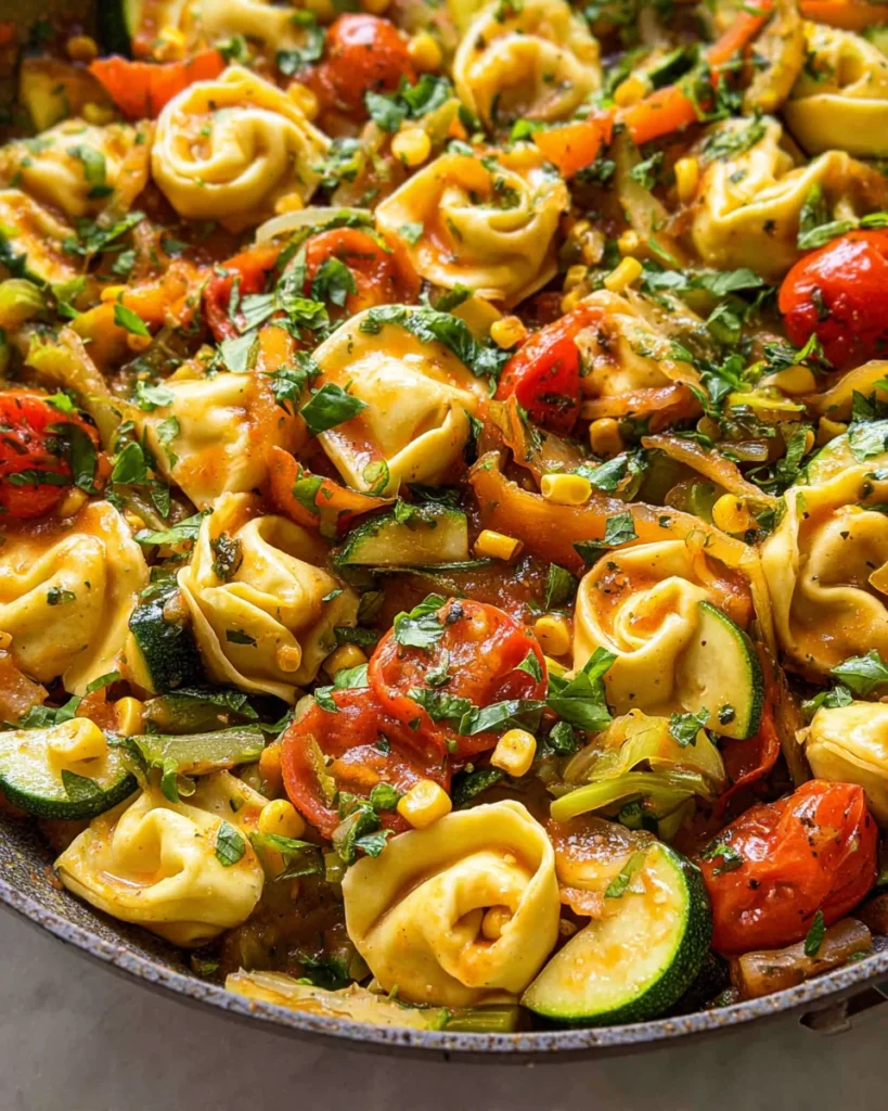 Cheese Tortellini with Summer Veggies