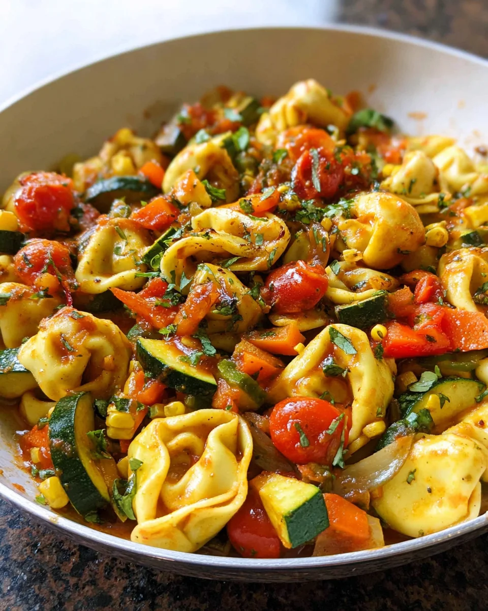 Cheese Tortellini with Summer Veggies 19 Cheese