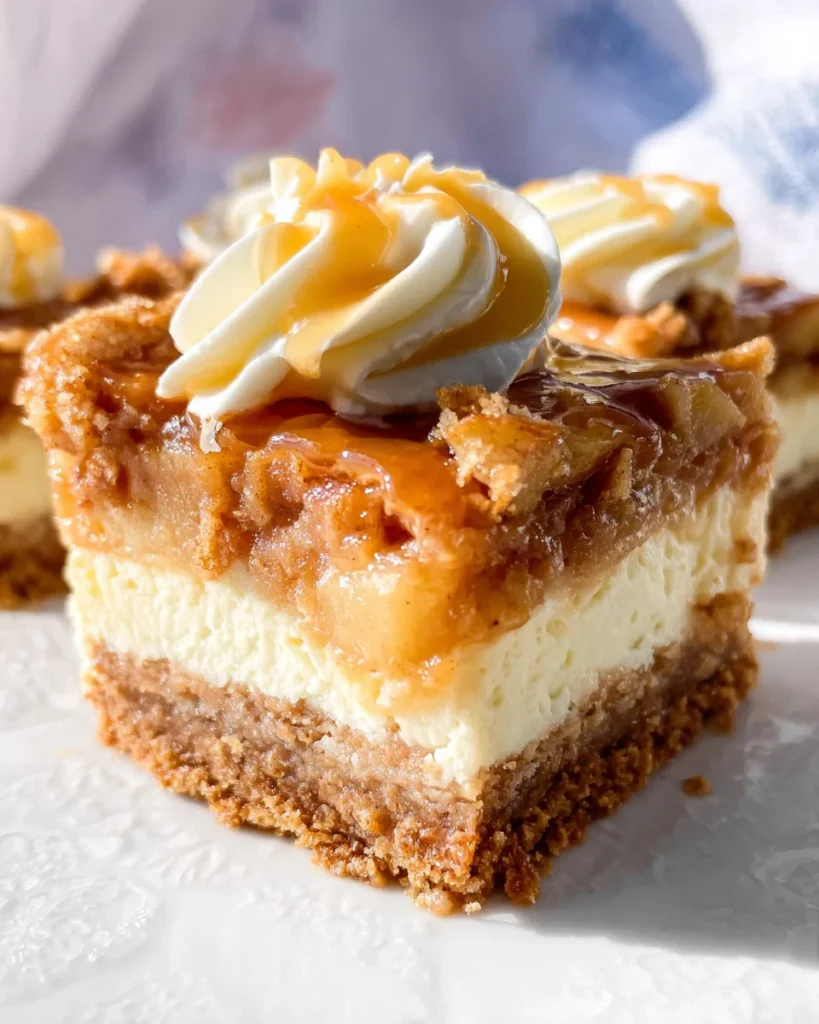 Easy Caramel Apple Cheesecake Bars