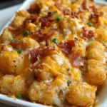 Easy Chicken Bacon Ranch Tater Tot Casserole