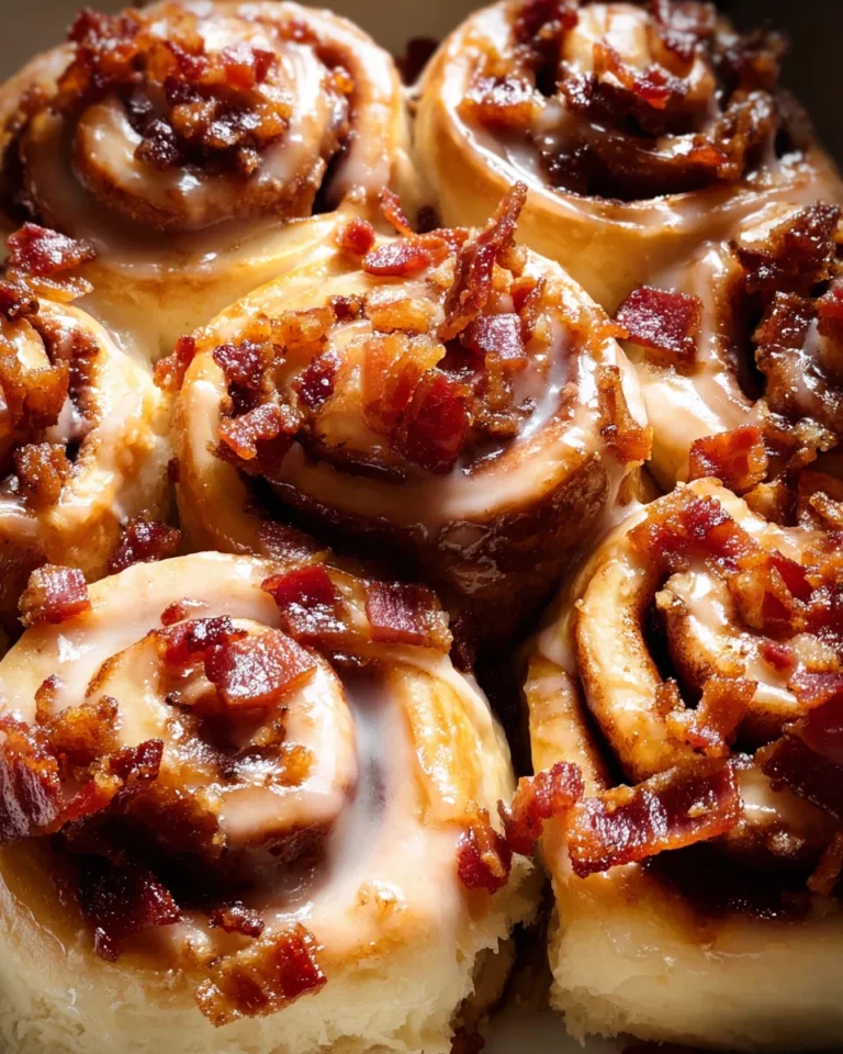 Easy Maple Bacon Cinnamon Rolls