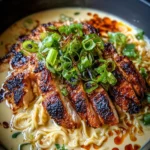 Fiery Chicken Ramen with Creamy Garlic Sauce 26 Fiery Chicken Ramen with Creamy Garlic Sauce