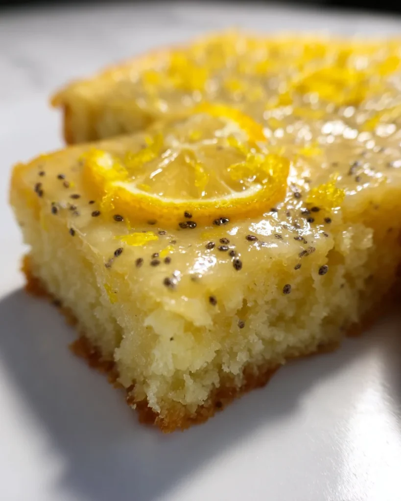 Glazed Lemon Poppy Seed Bars
