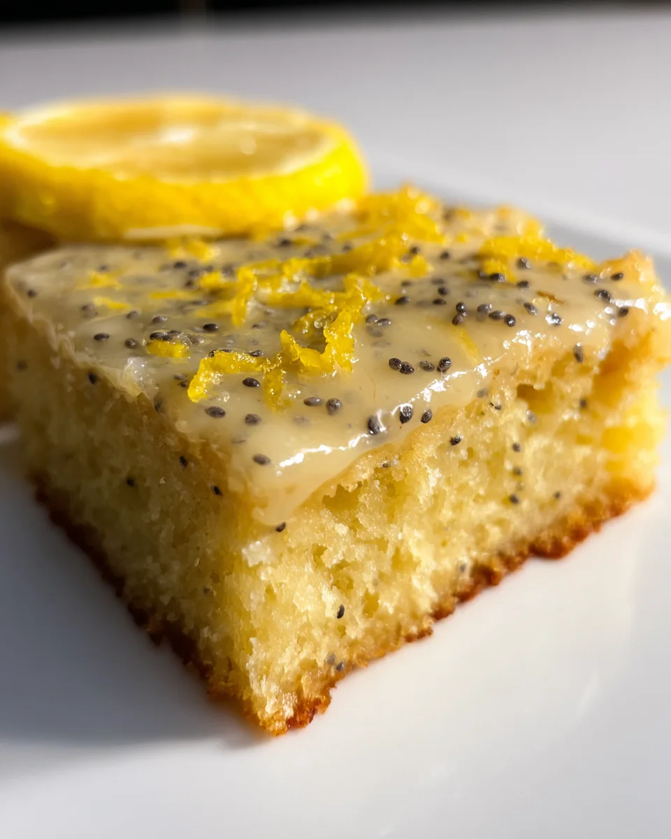 Glazed Lemon Poppy Seed Bars 21 Glazed