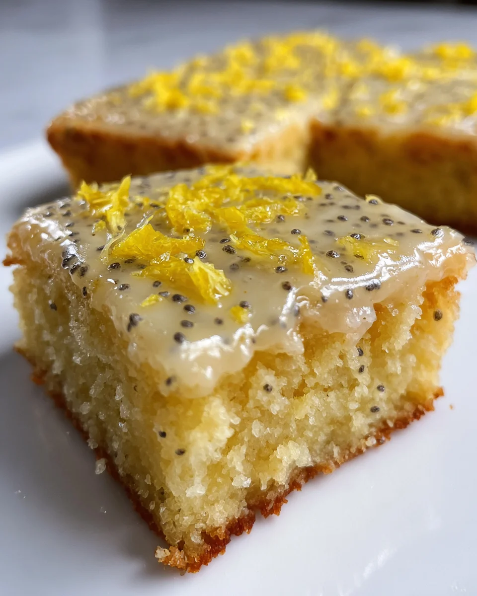 Glazed Lemon Poppy Seed Bars 22 Glazed