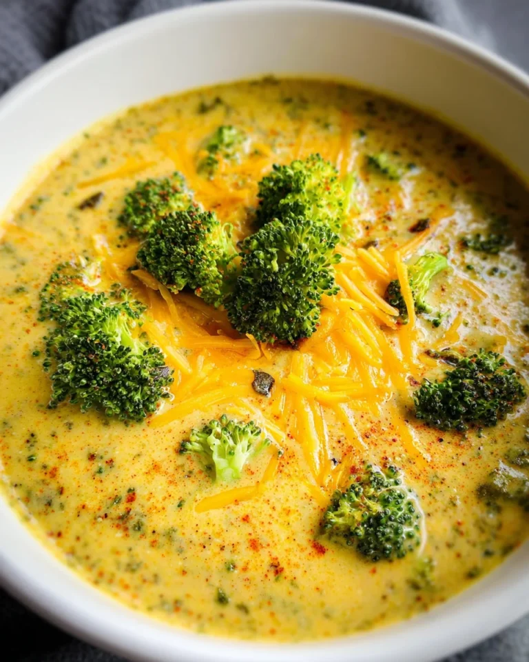 High Protein Broccoli Cheddar Soup