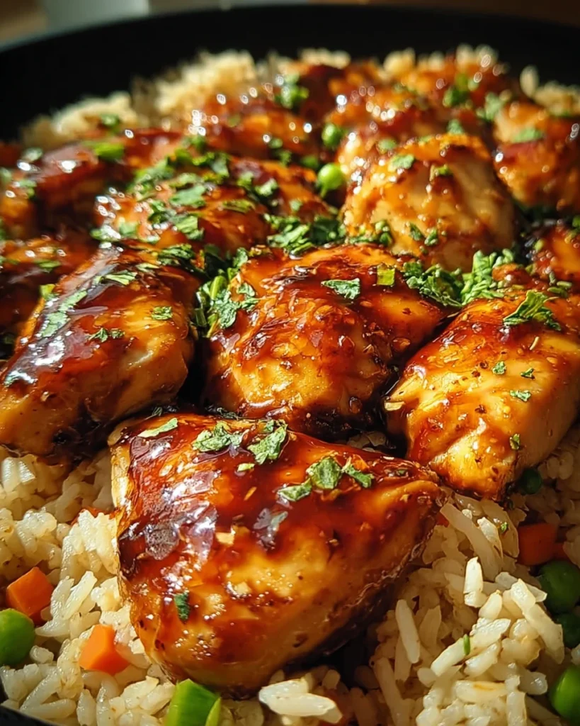 Honey BBQ Chicken Rice