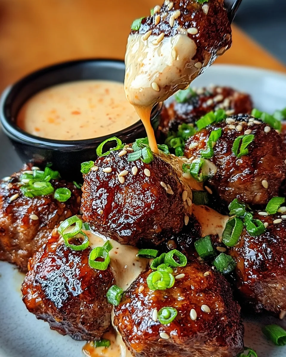 Korean BBQ Meatballs with Spicy Mayo Dip 21 Korean