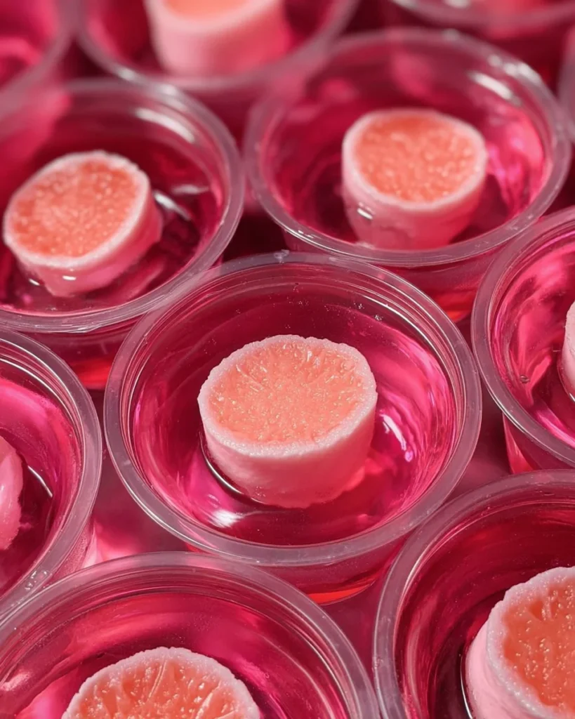 Pink Starburst Jello Shots