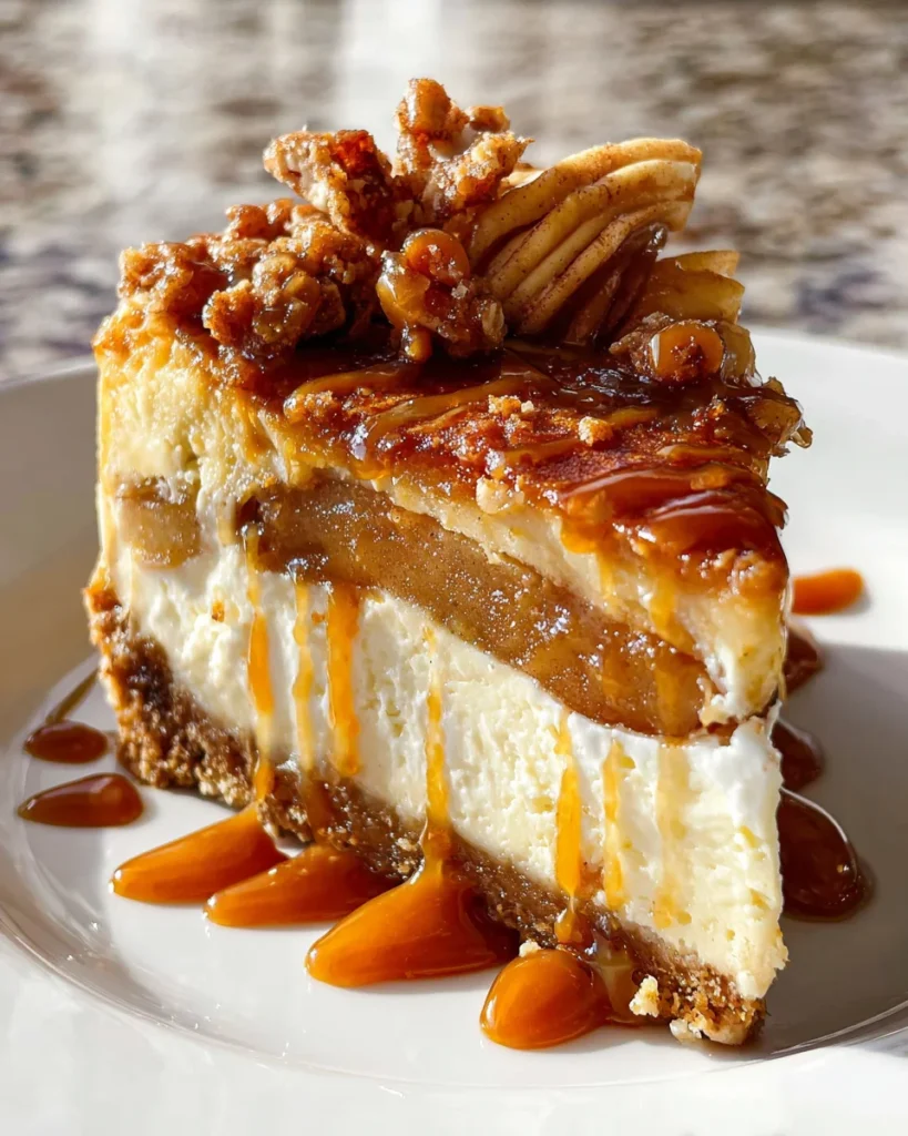 Salted Caramel Apple Pie Cheesecake