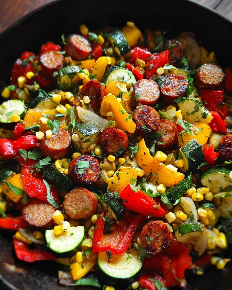 Sausage and Veggies Skillet - 30 Minute, One-Pan Meal