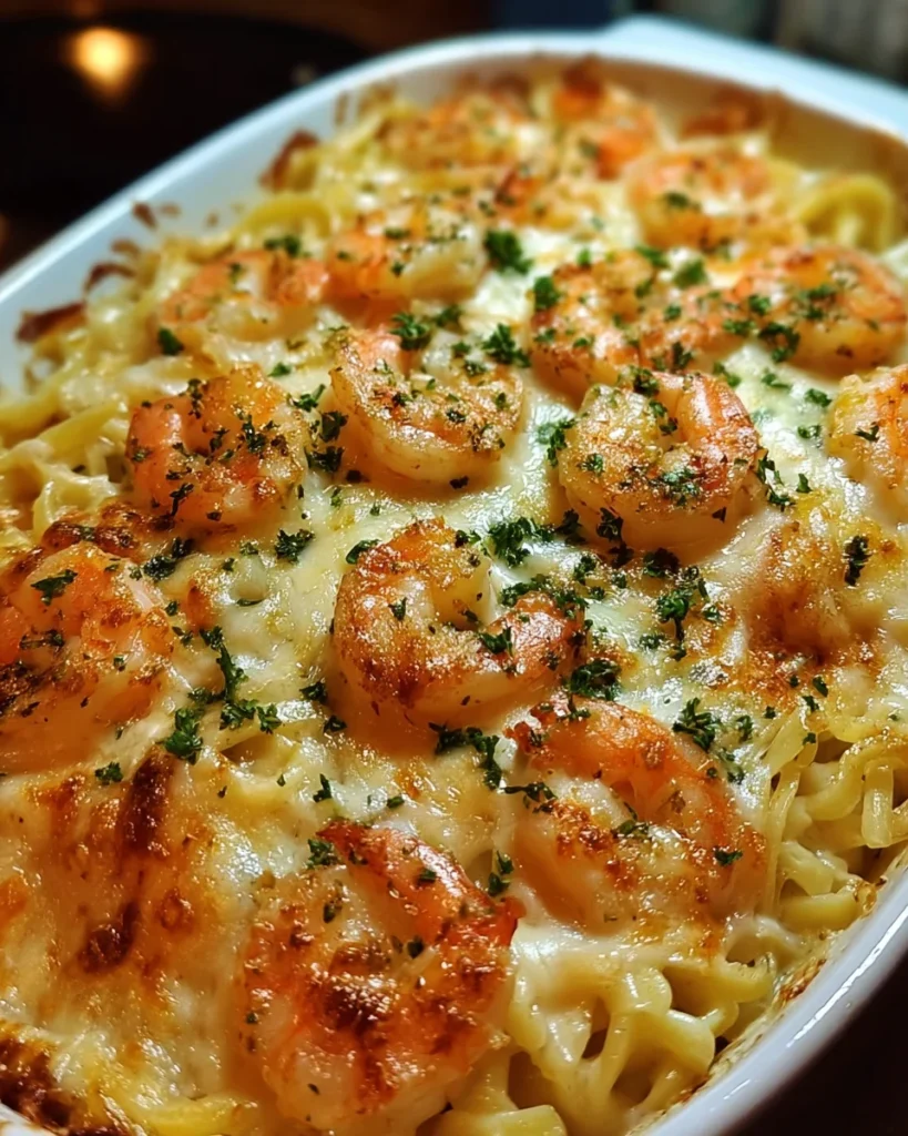 Shrimp Scampi Pasta Bake