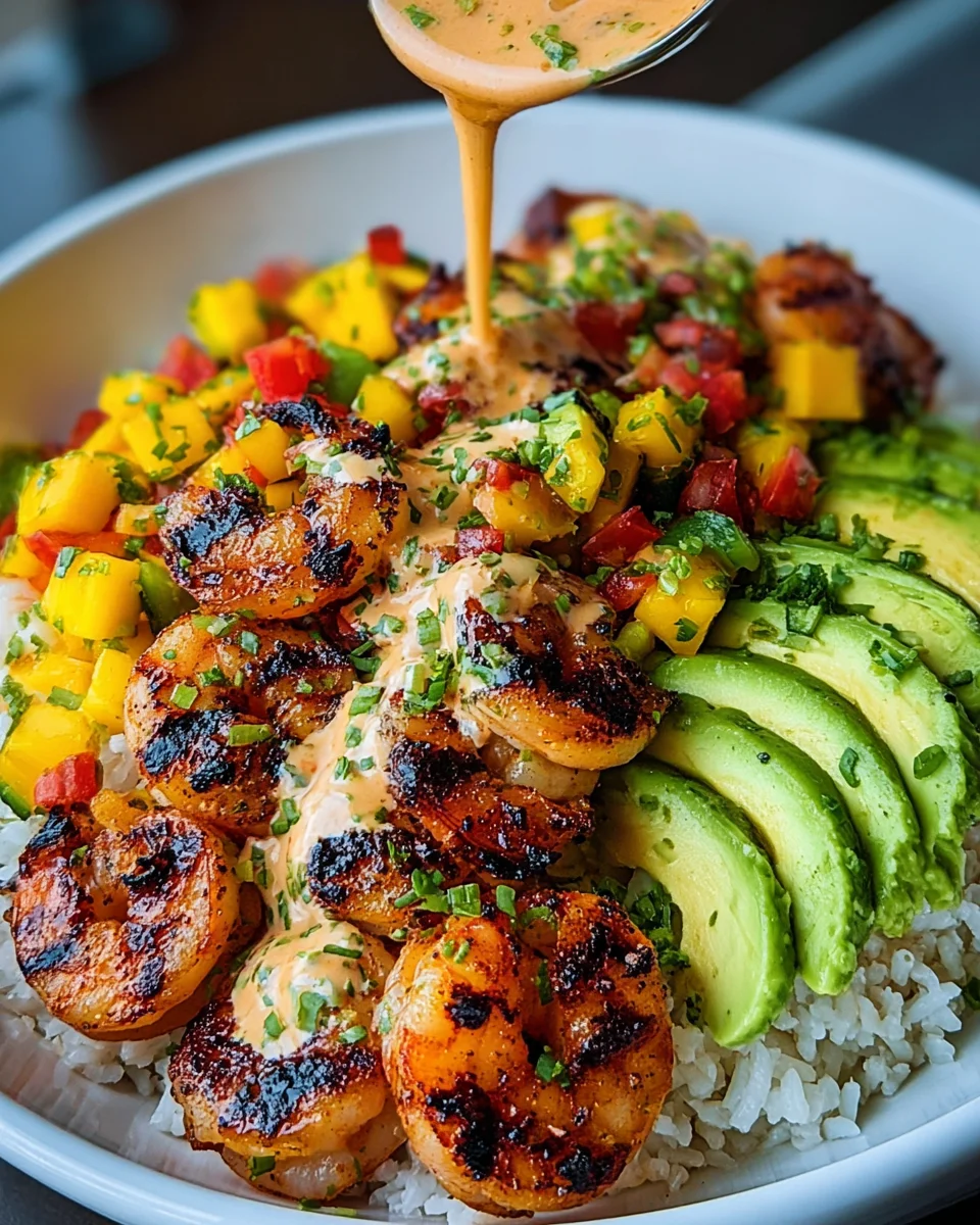 Shrimp and Avocado Bowls with Mango Salsa & Lime-Chili Sauce 16 Shrimp