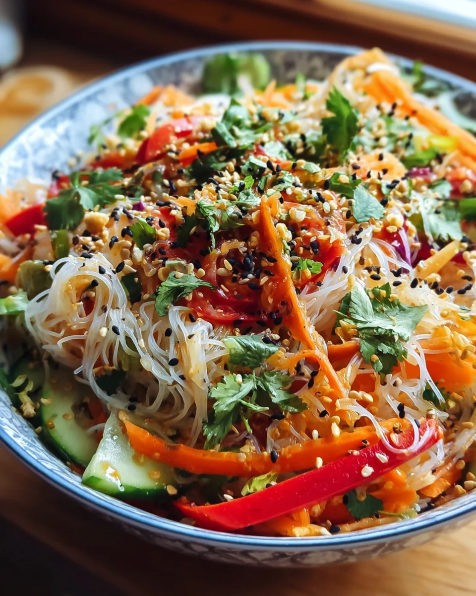 Spring Roll Salad with Spicy Ginger Dressing