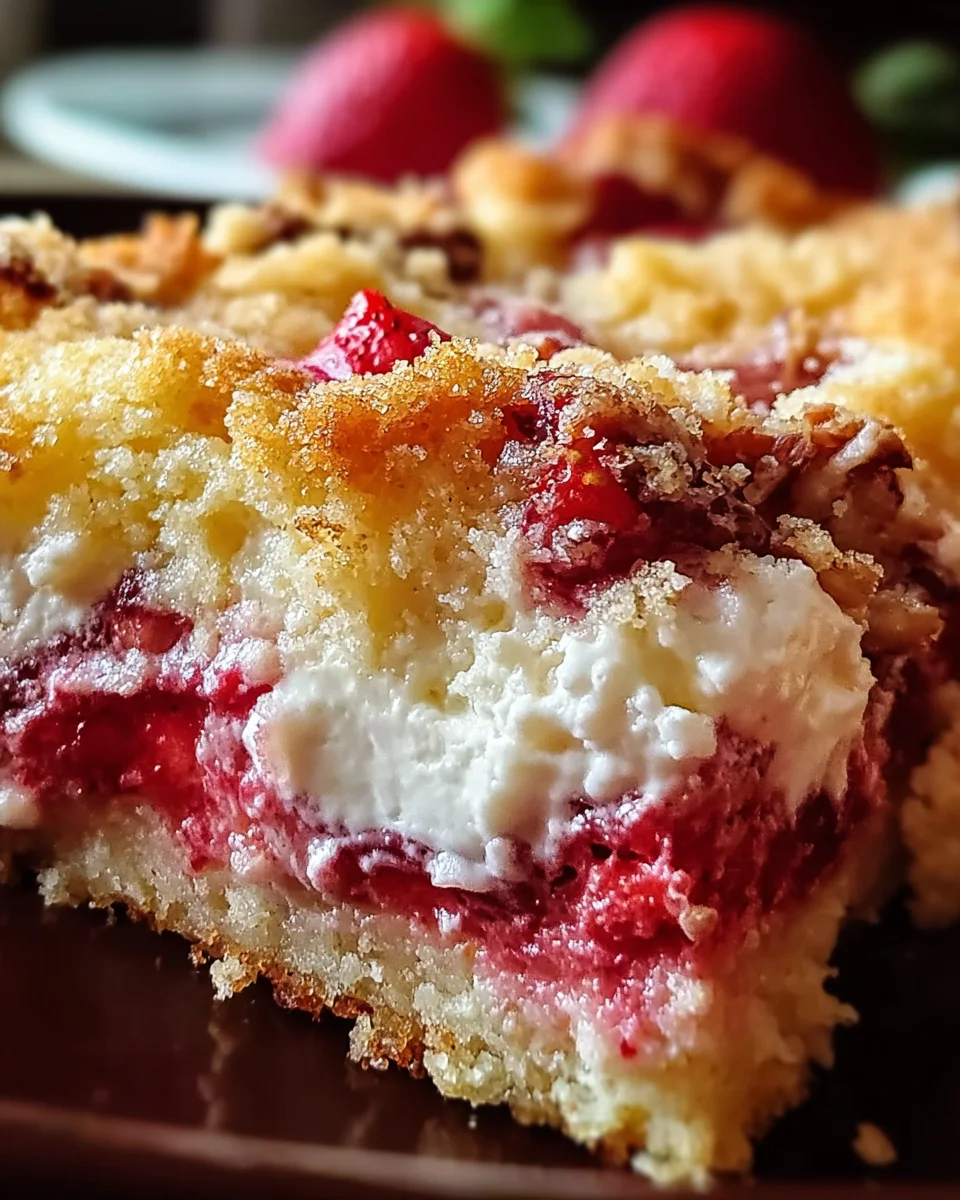 Strawberry Cheesecake Dump Cake