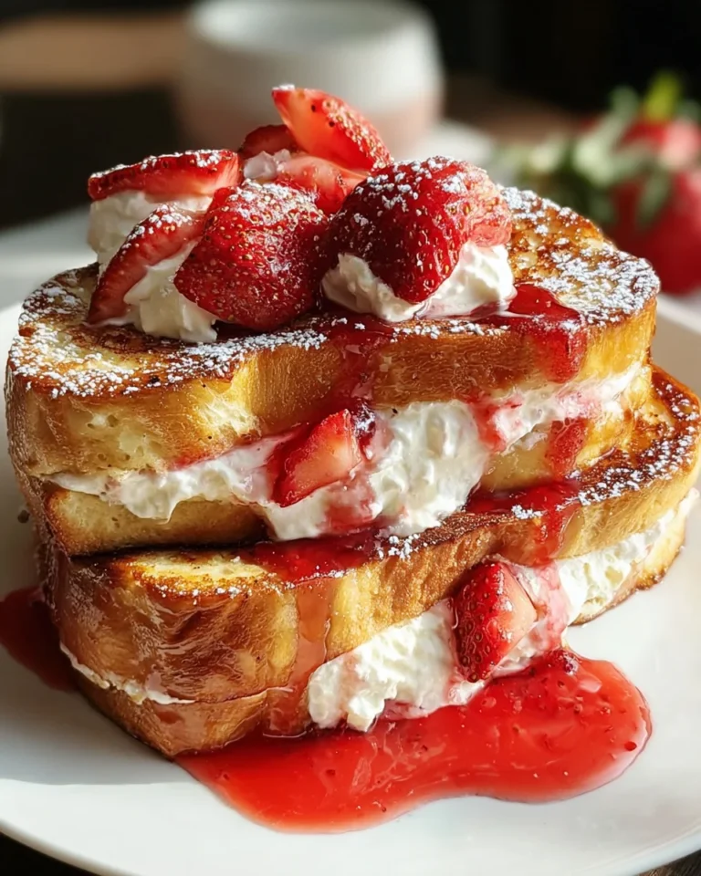 Strawberry Cheesecake Stuffed French Toast