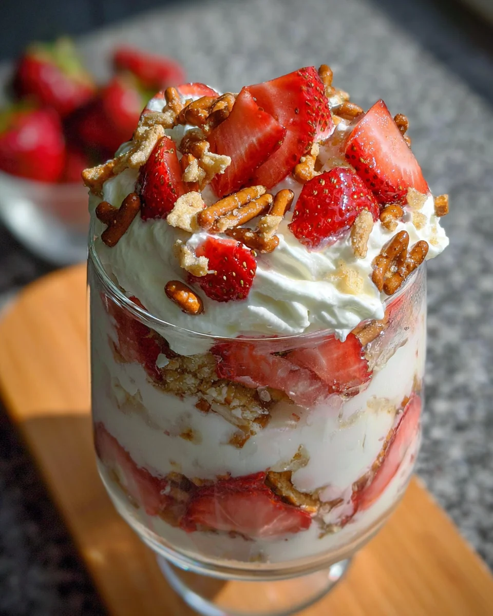 Strawberry Pretzel Salad Parfaits 16 Strawberry