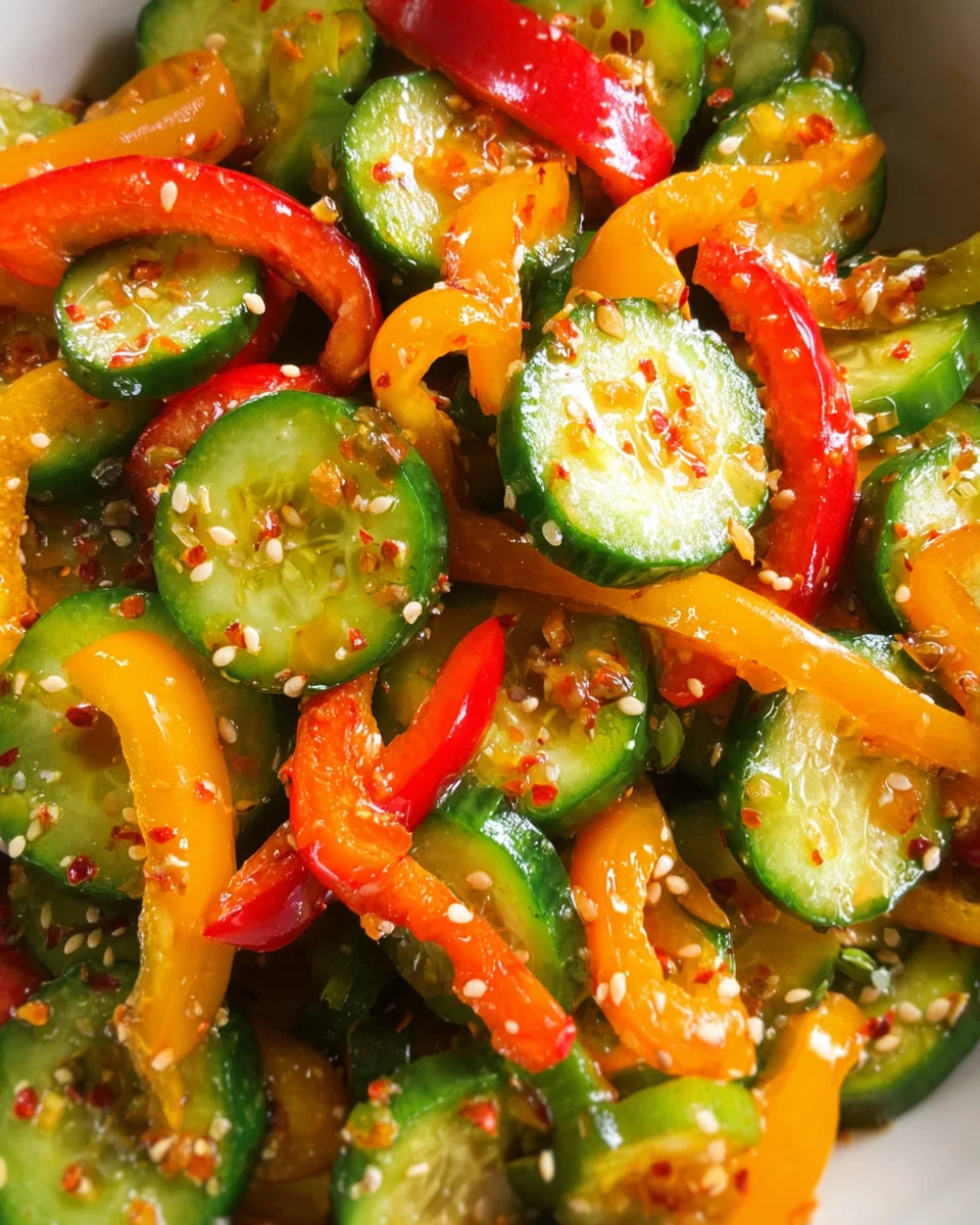 Viral TikTok Cucumber & Bell Pepper Salad 12 Viral