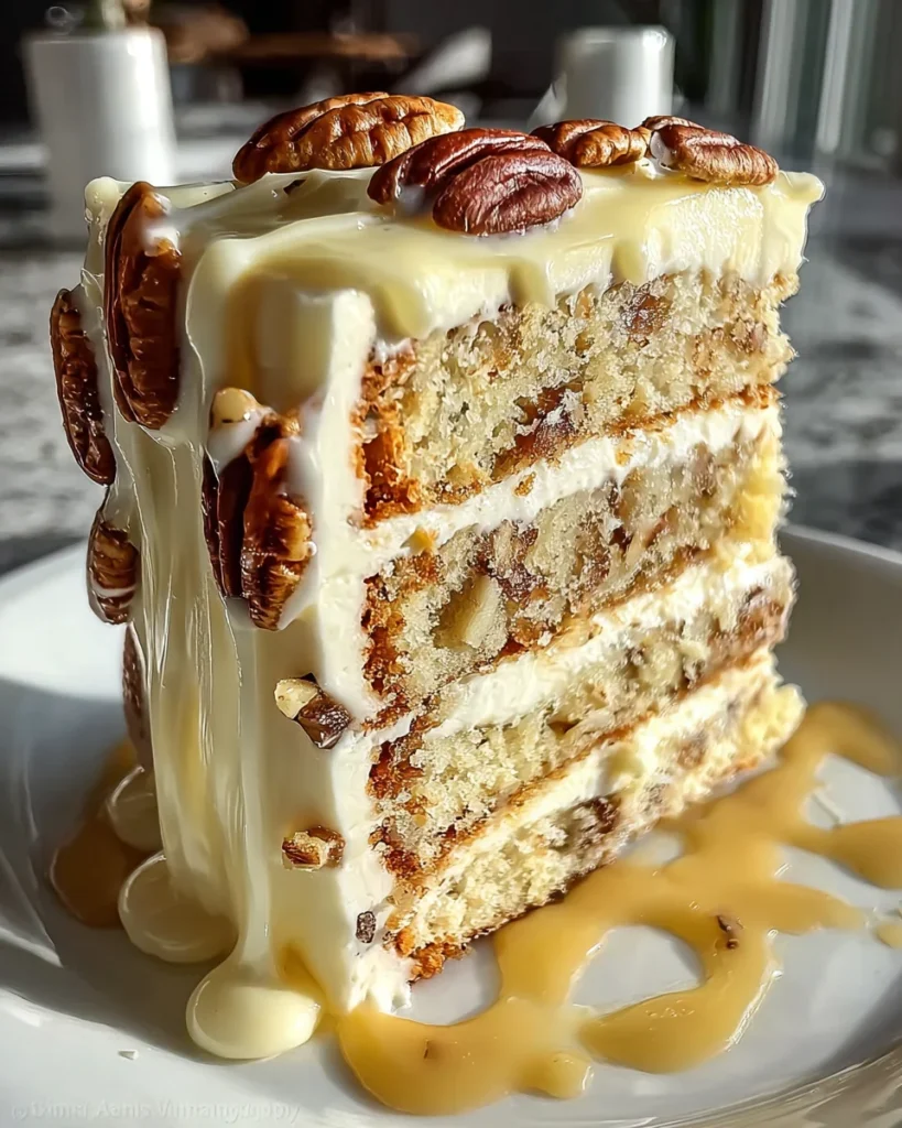 White Chocolate Pecan Layer Cake