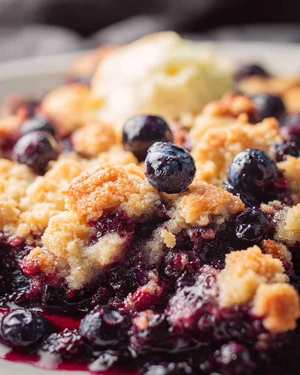 4 Ingredient Blueberry Cobbler