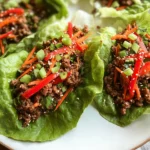Asian Style Ground Beef Lettuce Wraps 24 Asian Style Ground Beef Lettuce Wraps