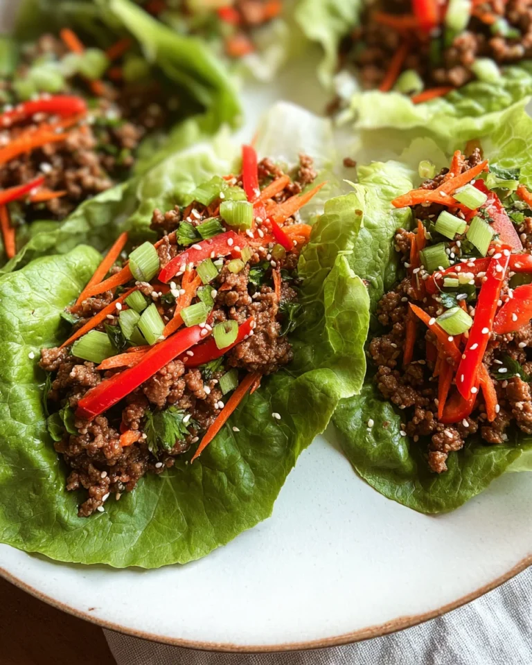 Asian Style Ground Beef Lettuce Wraps