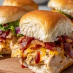 Bacon Ranch BBQ Chicken Sliders