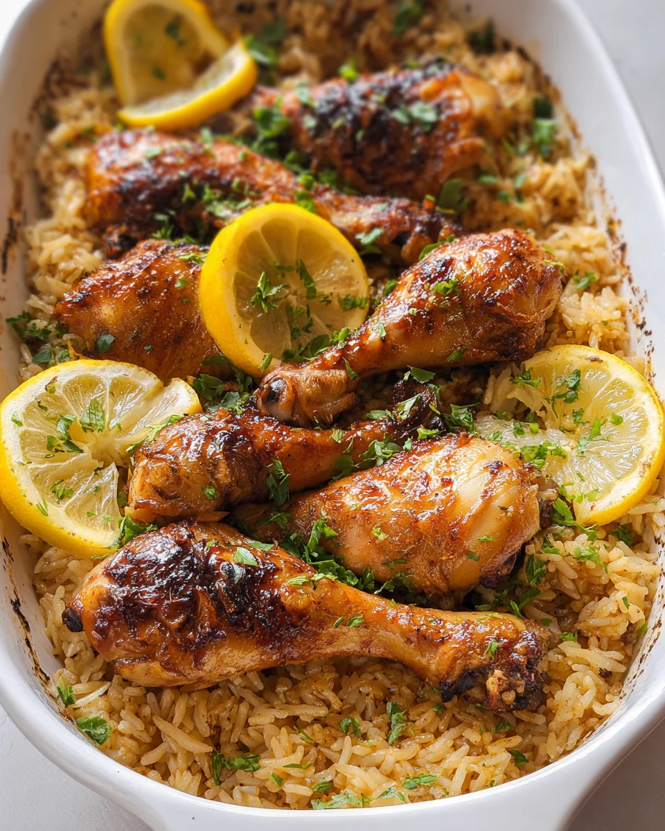 Baked Chicken Legs and Rice 28 Baked