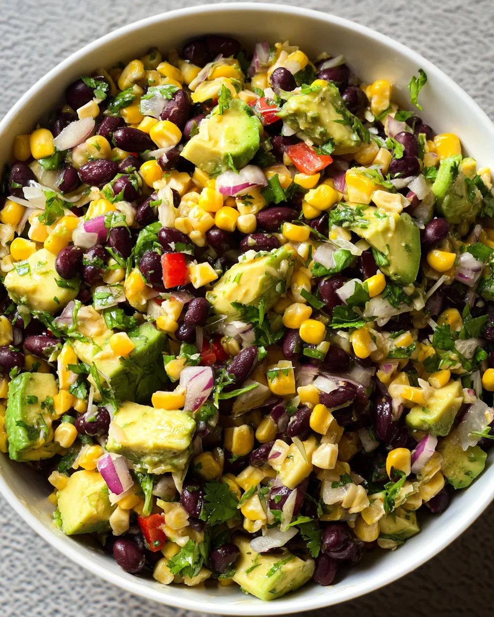 Black Bean Corn Avocado Salad 22 Black