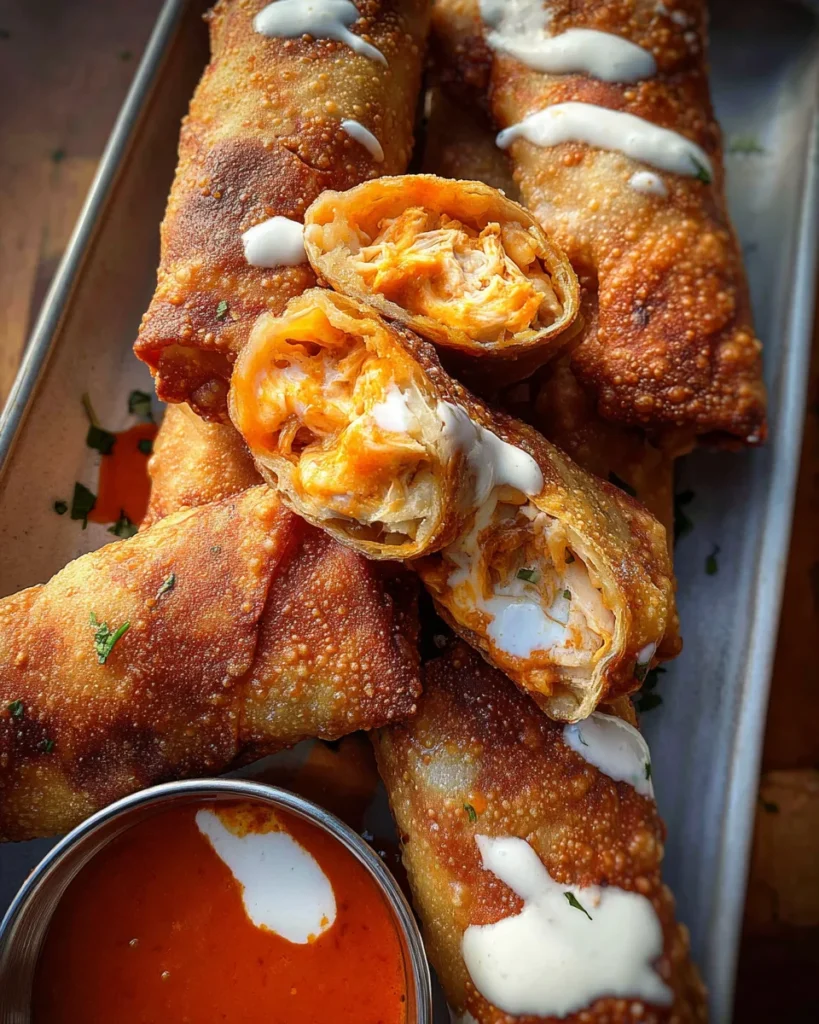 Buffalo Chicken Egg Rolls