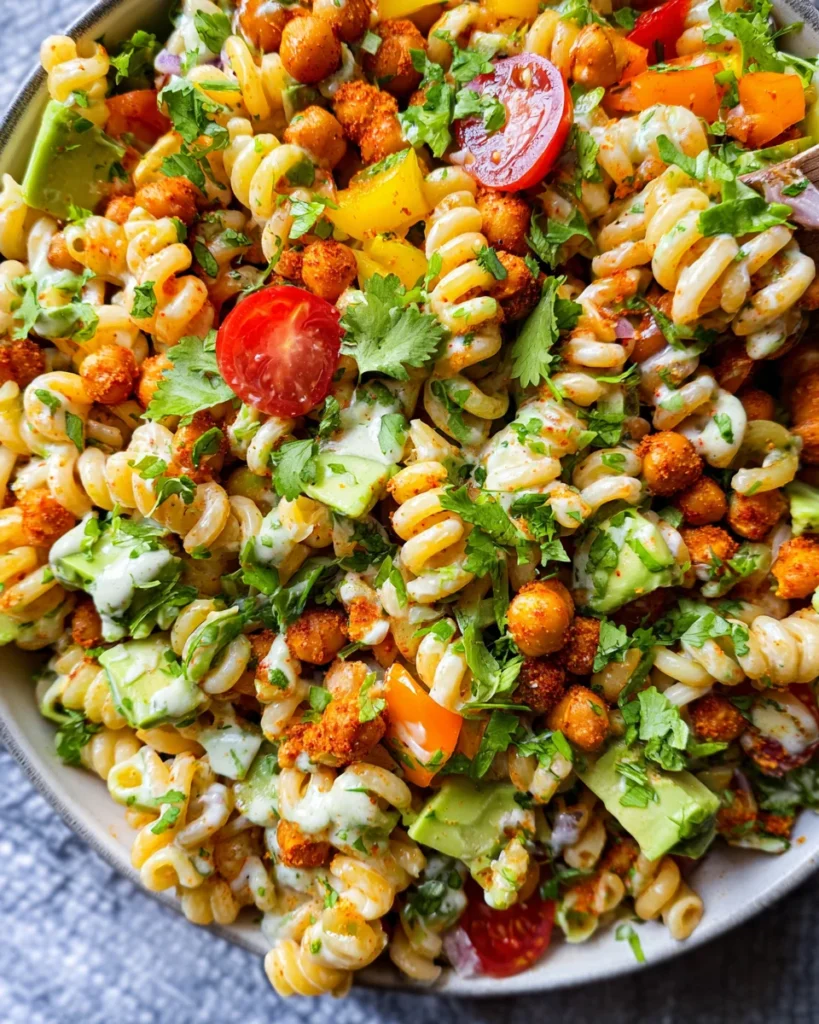 Buffalo Chickpea Pasta Salad