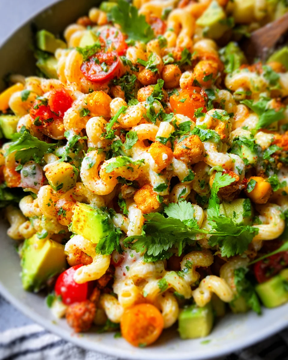 Buffalo Chickpea Pasta Salad 18 Buffalo