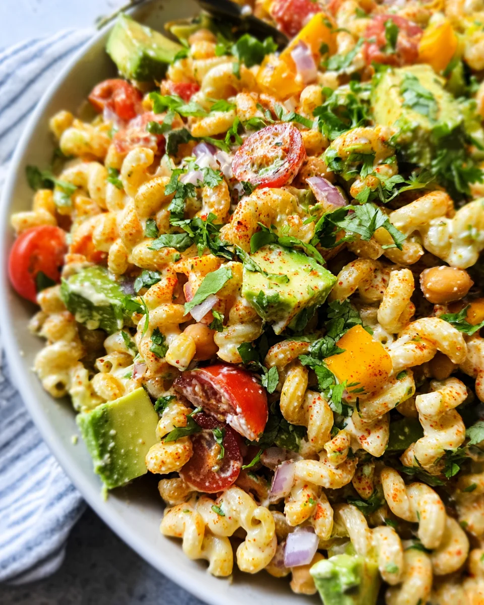 Buffalo Chickpea Pasta Salad 19 Buffalo