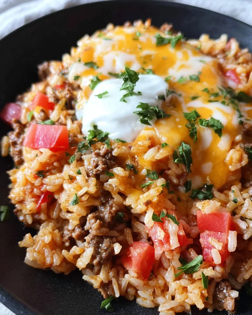 Cheesy Taco Rice Recipe