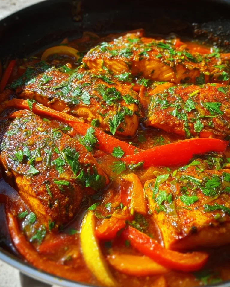 Classic Spicy Moroccan Fish in Rich Sauce