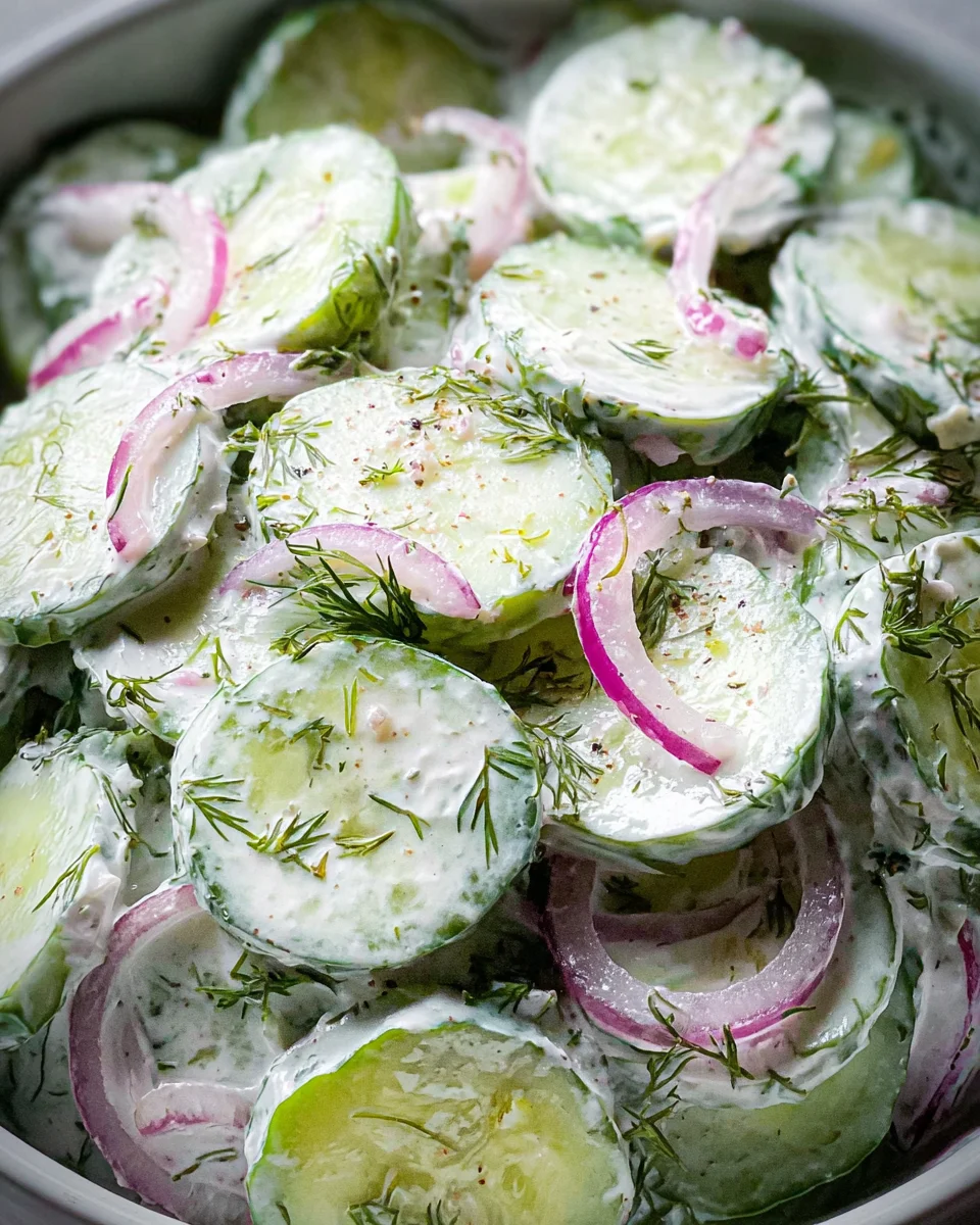 Creamy Cucumber Salad 17 Creamy