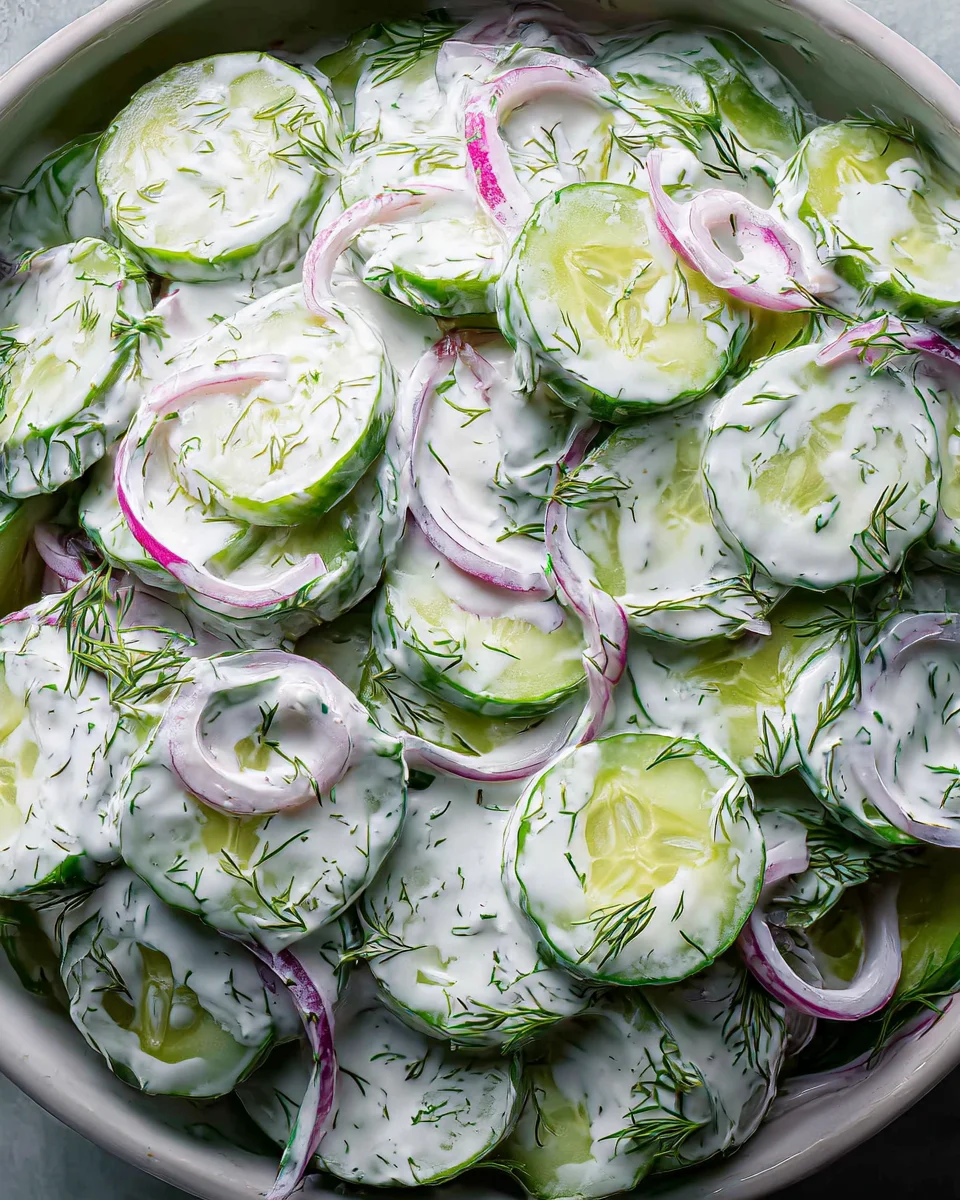 Creamy Cucumber Salad 18 Creamy