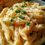 Creamy Garlic Penne Pasta