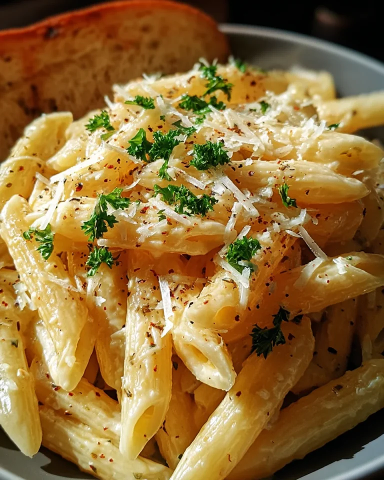 Creamy Garlic Penne Pasta