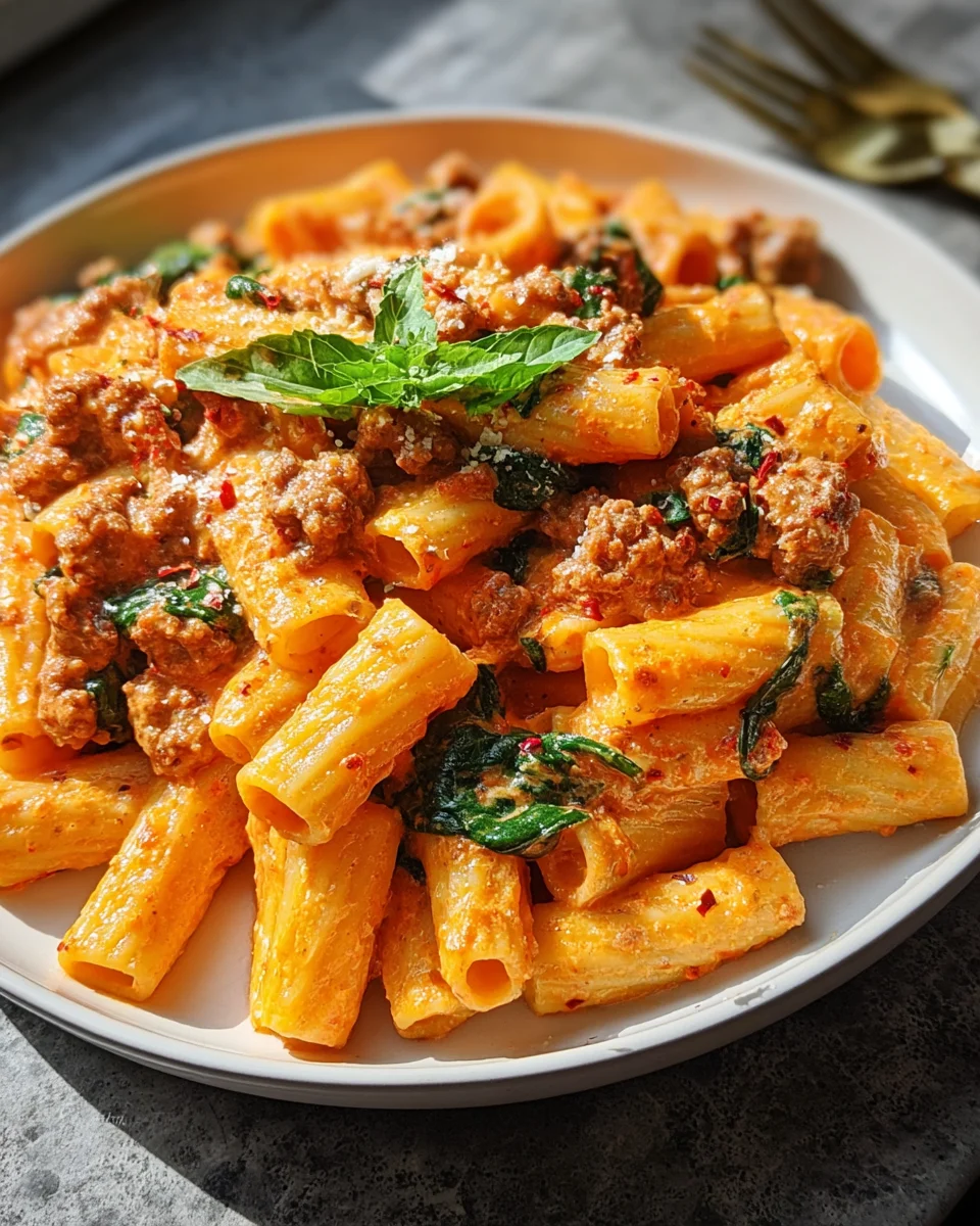 Creamy Sausage Rigatoni 21 Creamy