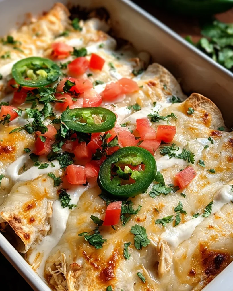 Creamy White Chicken Enchiladas