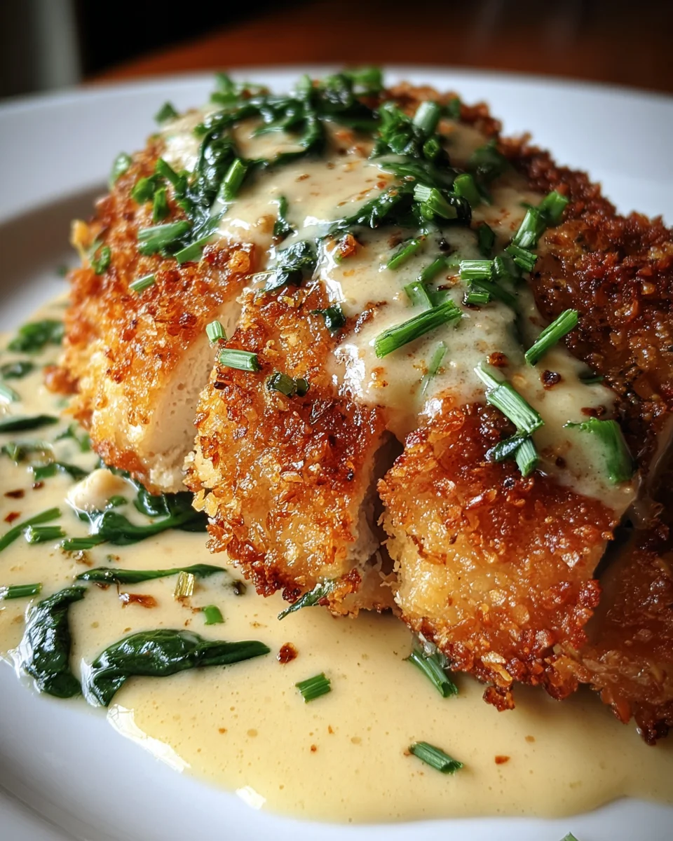 Crispy Parmesan Chicken with a Rich Garlic Sauce 19 Crispy