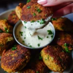 Easy Lentil Patties (with Lemon Tahini Dip)