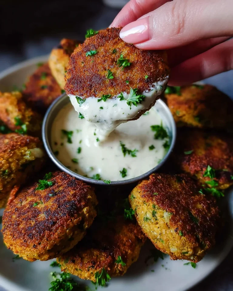 Easy Lentil Patties (with Lemon Tahini Dip)