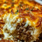 French Onion Ground Beef and Rice Casserole 24 French Onion Ground Beef and Rice Casserole
