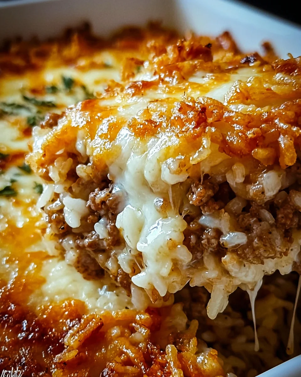 French Onion Ground Beef and Rice Casserole 23 French