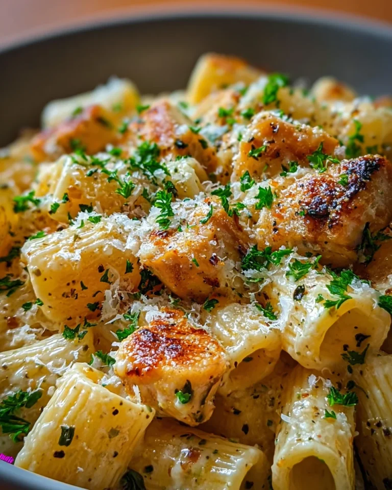 Garlic Butter Chicken with Rigatoni and Parmesan