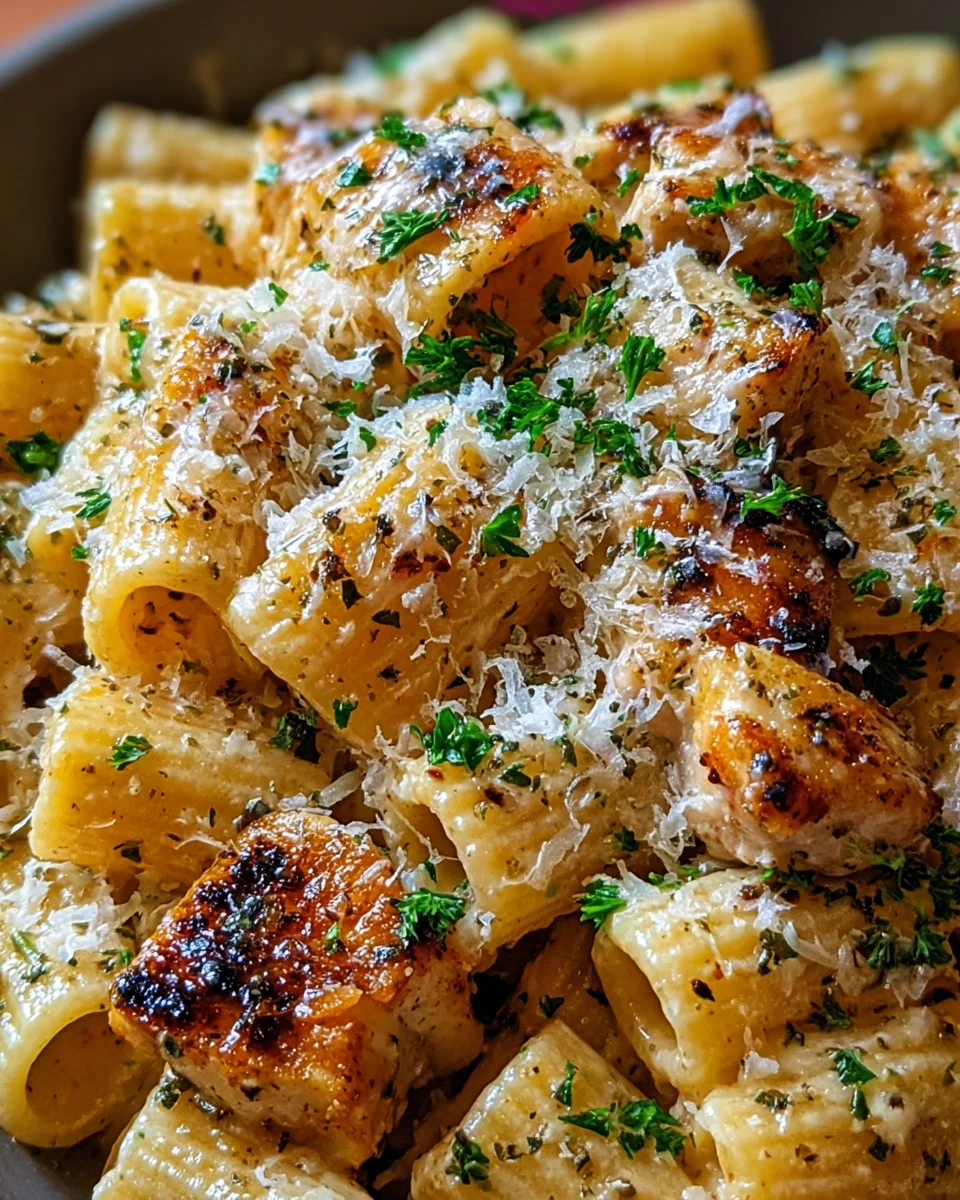 Garlic Butter Chicken with Rigatoni and Parmesan 23 Garlic